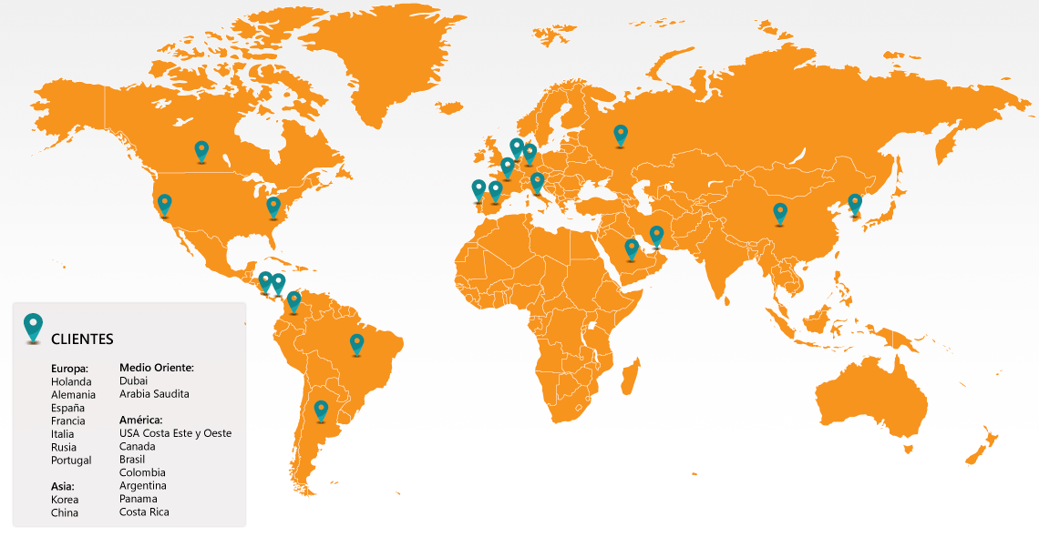 Nuestros clientes en el mundo